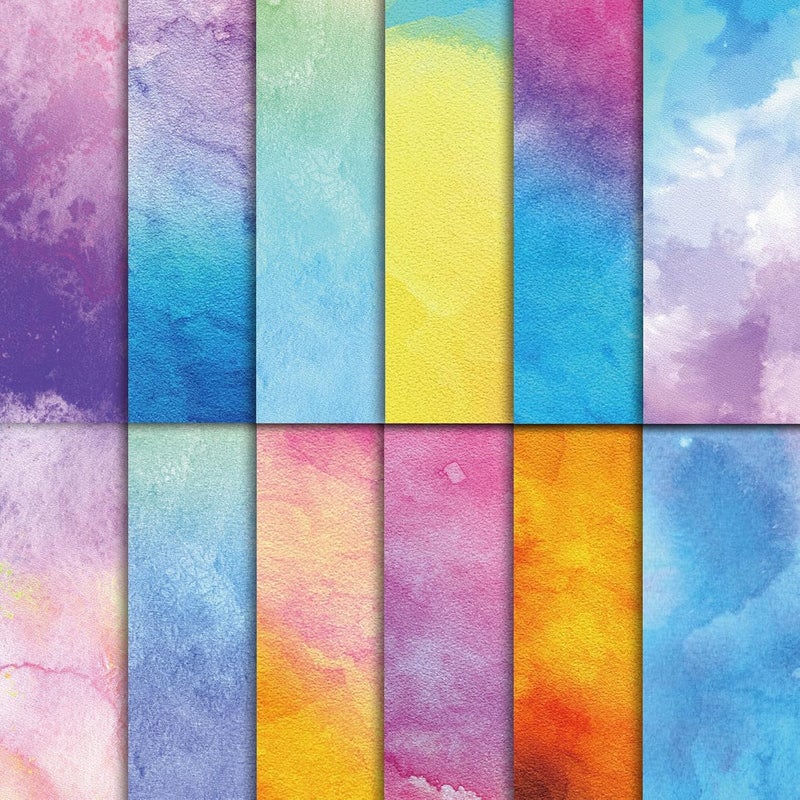 EggSun 48 Sheets Scrapbook Paper 11x11, Watercolor Pattern Decorative Scrapbook Paper for Journals DIY Cards and Photo Albums, Aesthetic Craft Supplies for Kids and Adults - Image 1